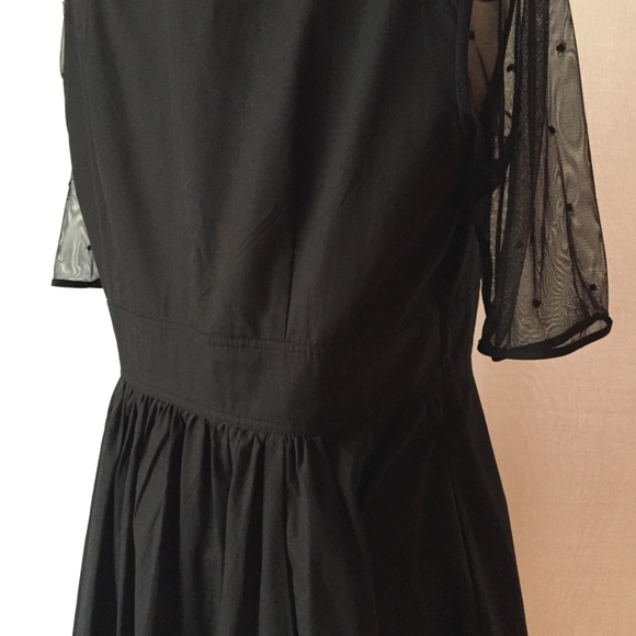 Eshakti fit & flare mesh short sleeves retro dress - Picture 5 of 8